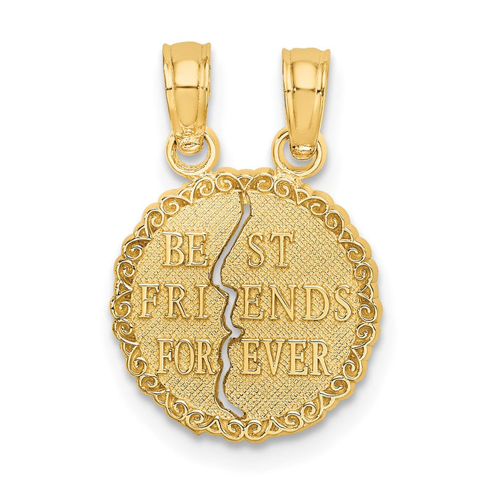 10K BEST FRIENDS FOREVER Break Apart Pendant-10D3895