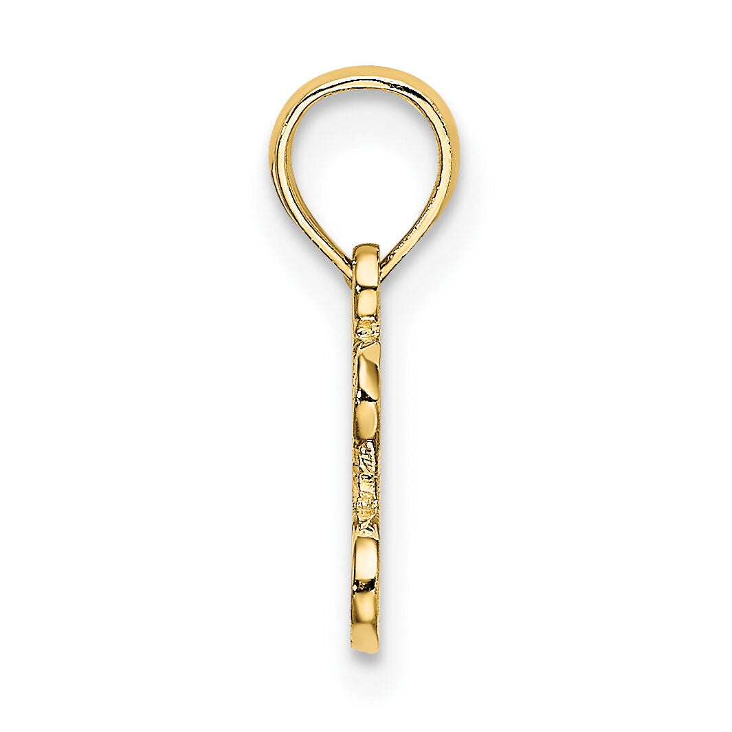 10K Polished / Textured I LOVE GOLD Charm-10D3900