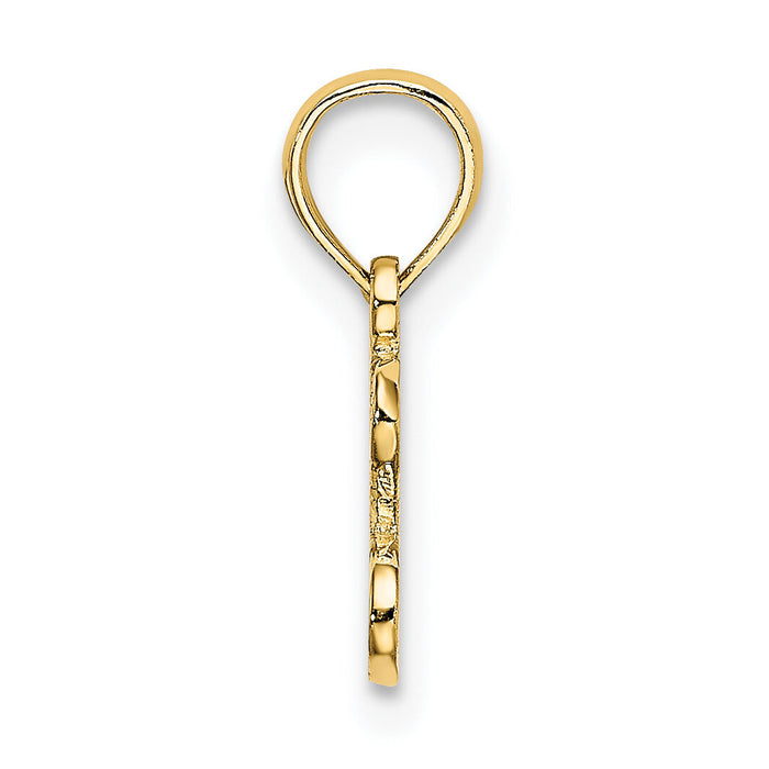 10K Polished / Textured I LOVE GOLD Charm-10D3900