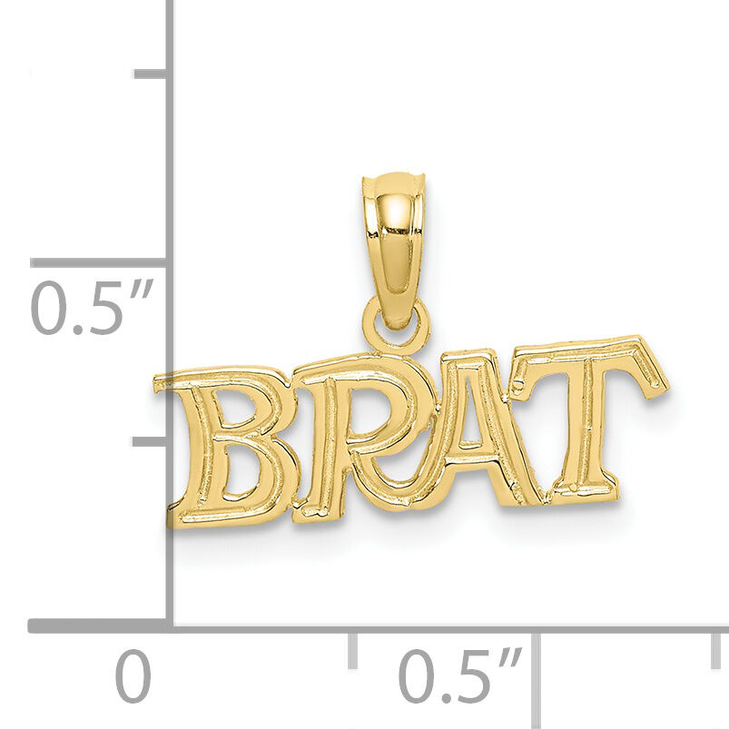 10K Polished BRAT Charm-10D3904