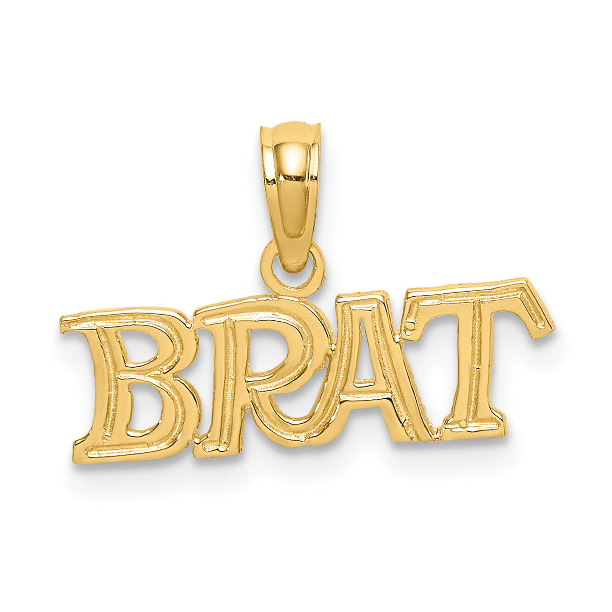 10K Polished BRAT Charm-10D3904