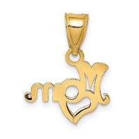 10K MOM With Heart Pendant-10D3938