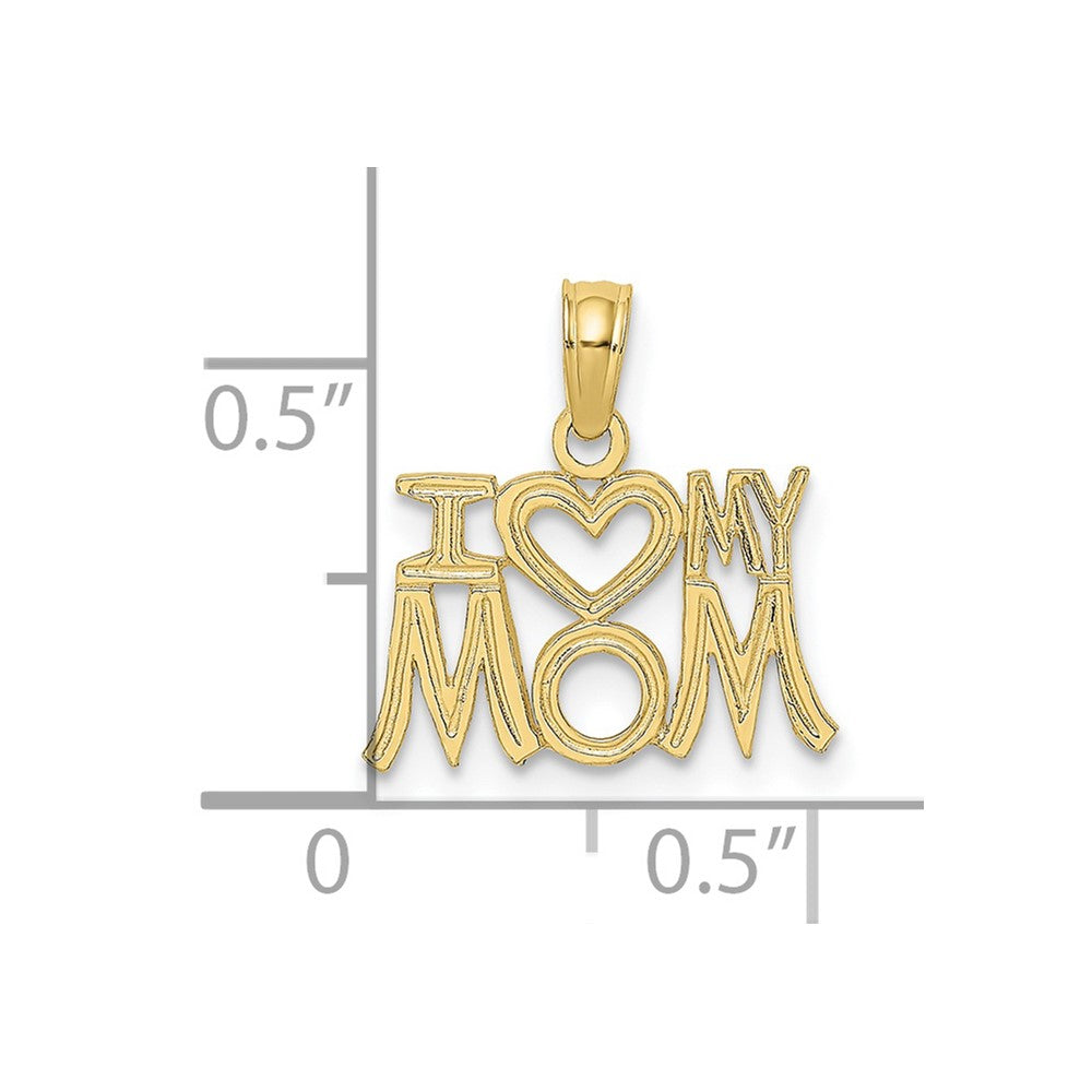 10K I HEART MY MOM Pendant-10D3939