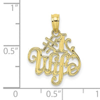 10K #1 WIFE Pendant-10D3969