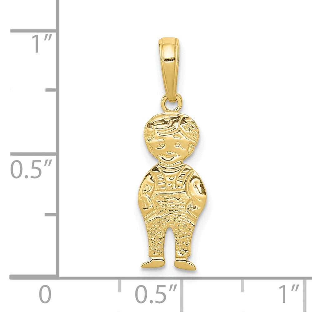 10K Boy with Hands in Pocket Pendant-10D3991
