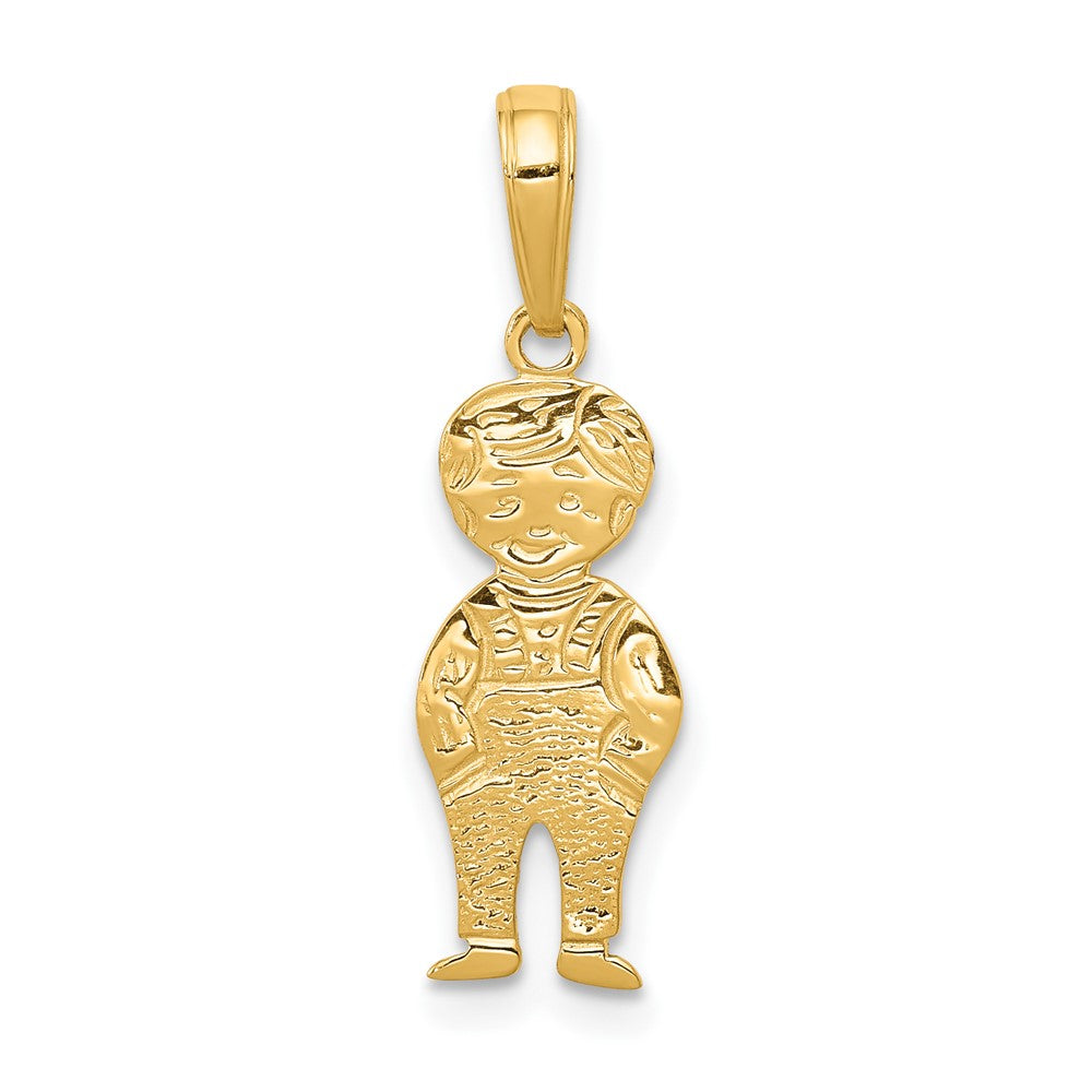 10K Boy with Hands in Pocket Pendant-10D3991