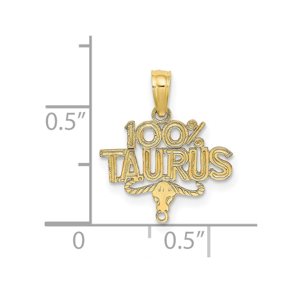 10K 100% TAURUS Zodiac Charm-10D4055