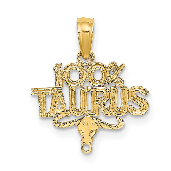 10K 100% TAURUS Zodiac Charm-10D4055