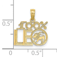 10K 100% LEO Zodiac Charm-10D4058