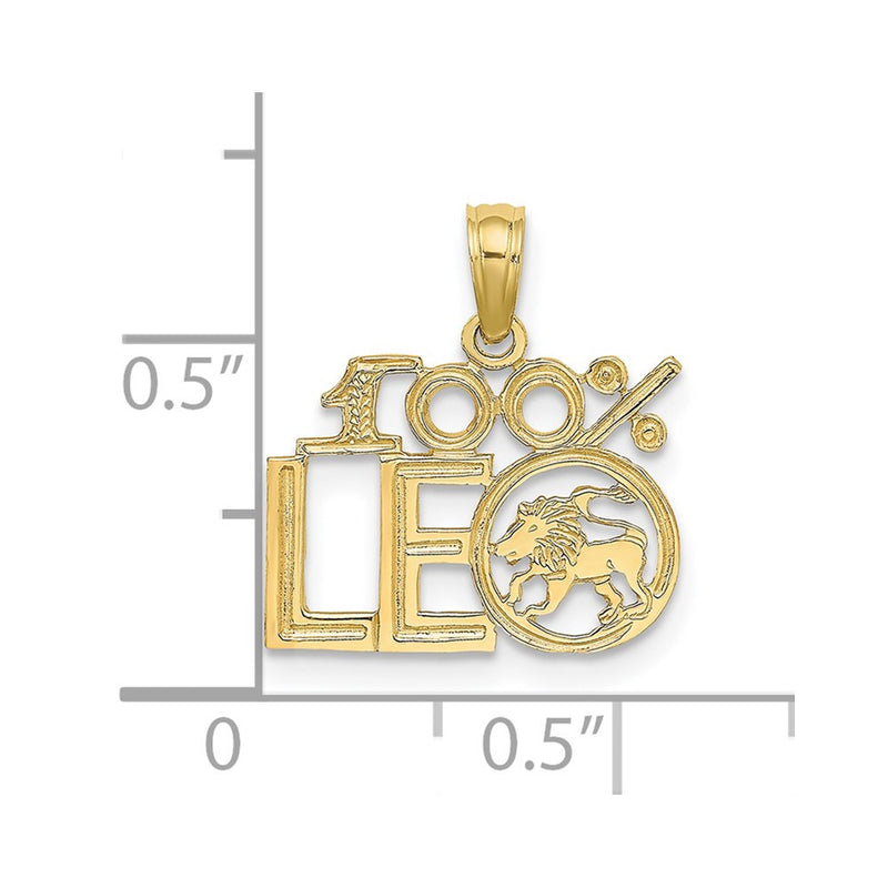 10K 100% LEO Zodiac Charm-10D4058