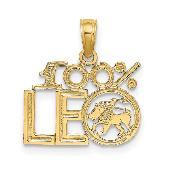 10K 100% LEO Zodiac Charm-10D4058