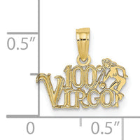 10K 100% VIRGO Zodiac Charm-10D4059