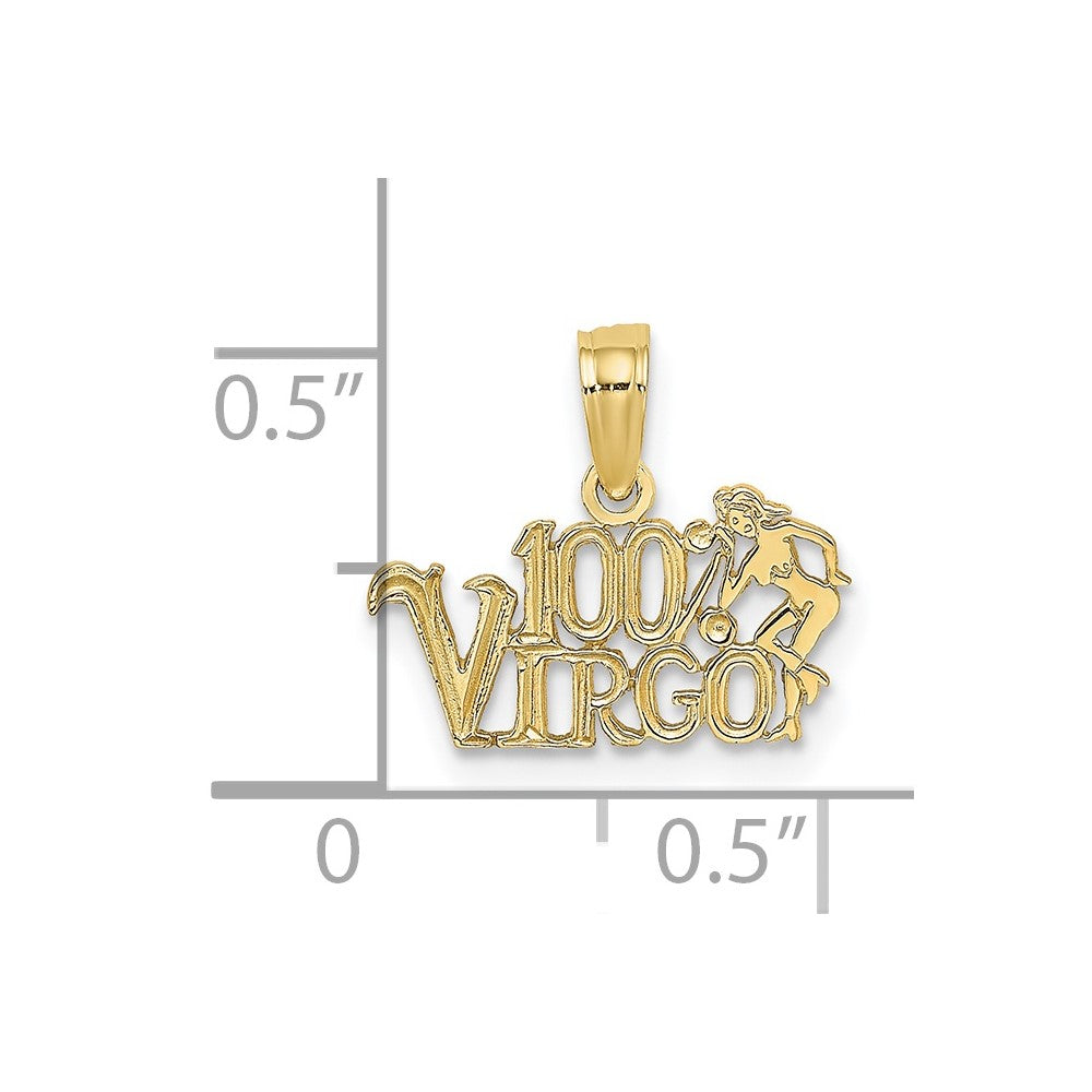 10K 100% VIRGO Zodiac Charm-10D4059