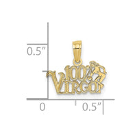 10K 100% VIRGO Zodiac Charm-10D4059