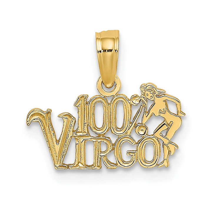 10K 100% VIRGO Zodiac Charm-10D4059