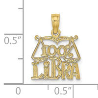 10K 100% LIBRA Zodiac Charm-10D4060