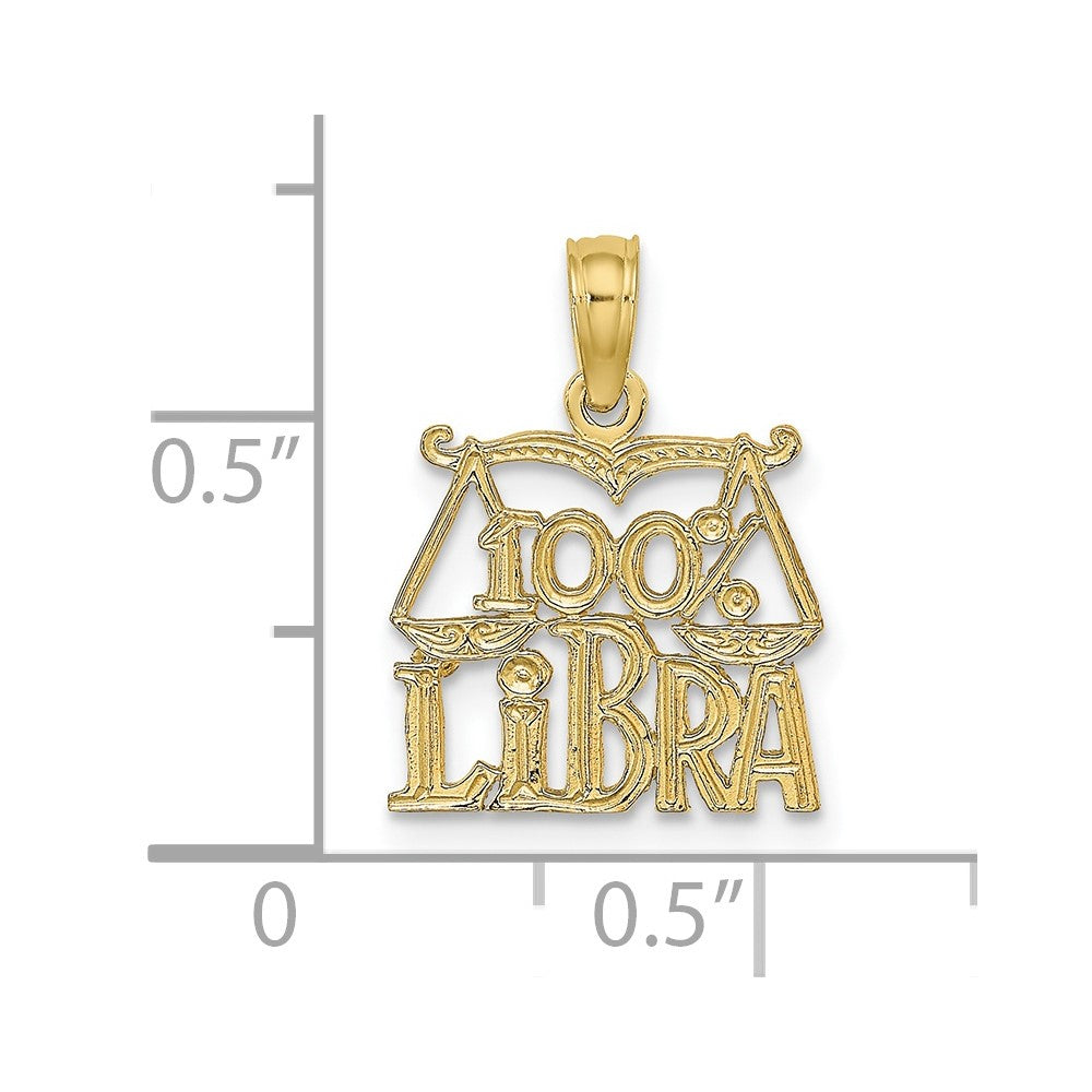 10K 100% LIBRA Zodiac Charm-10D4060