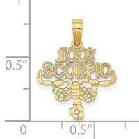 10K 100% SCORPIO Zodiac Charm-10D4061