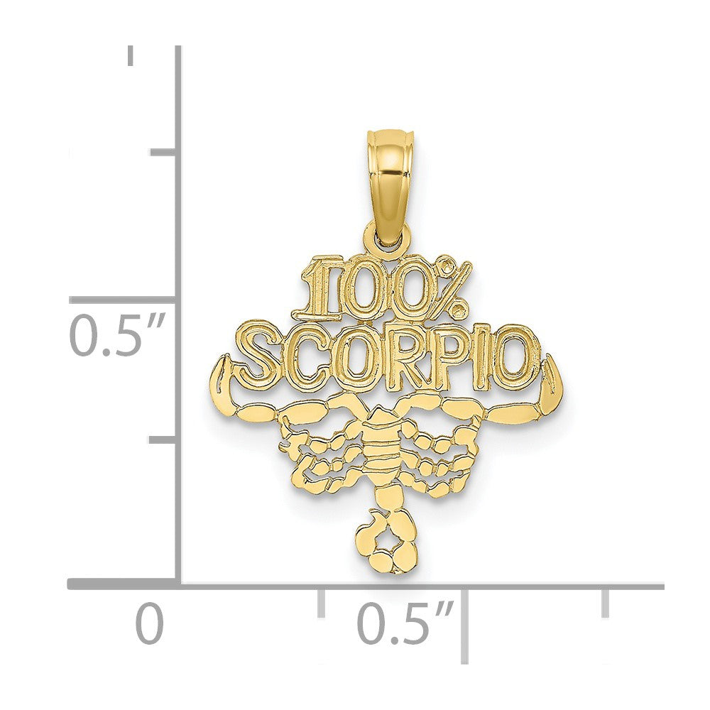 10K 100% SCORPIO Zodiac Charm-10D4061