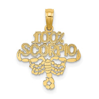 10K 100% SCORPIO Zodiac Charm-10D4061