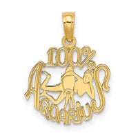 10K 100% AQUARIUS Zodiac Charm-10D4064