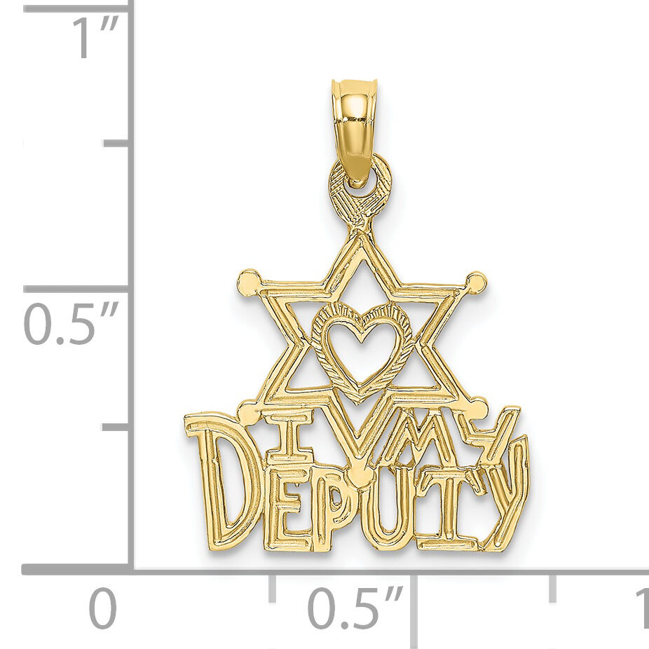 10K I HEART MY DEPUTY Charm-10D4075