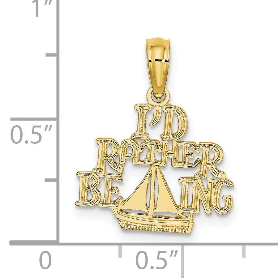 10K I'D RATHER BE SAILING Charm-10D4150