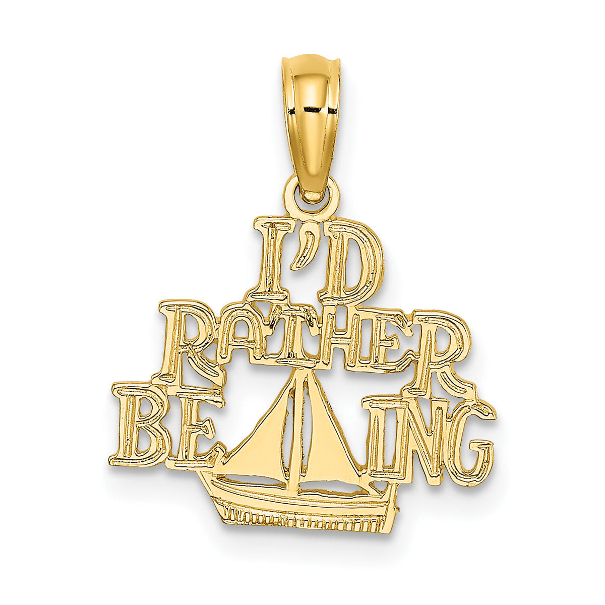 10K I'D RATHER BE SAILING Charm-10D4150