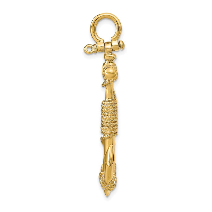 10K 3-D Solid Anchor with Rope Pendant-10D4166