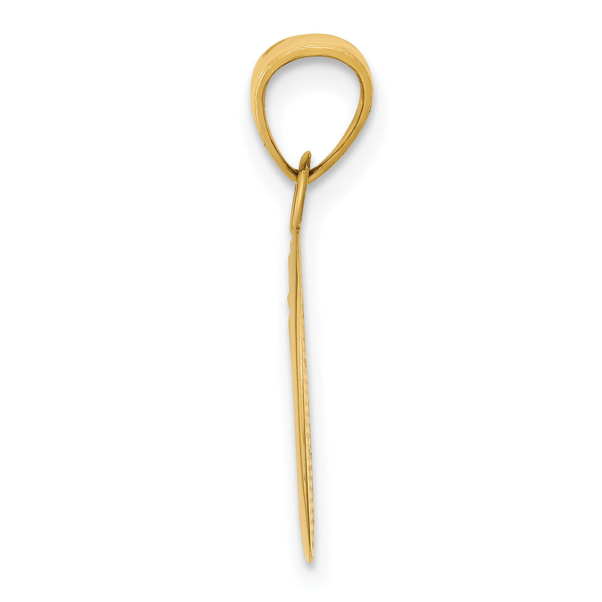 10k Polished Flat-Backed Moon with Three Stars Pendant-10D4184