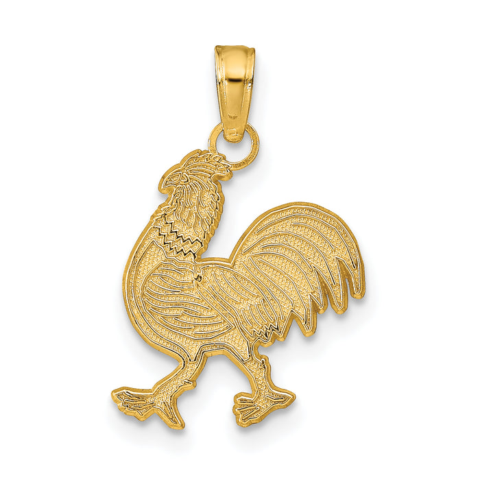 10K Rooster Pendant-10D4222