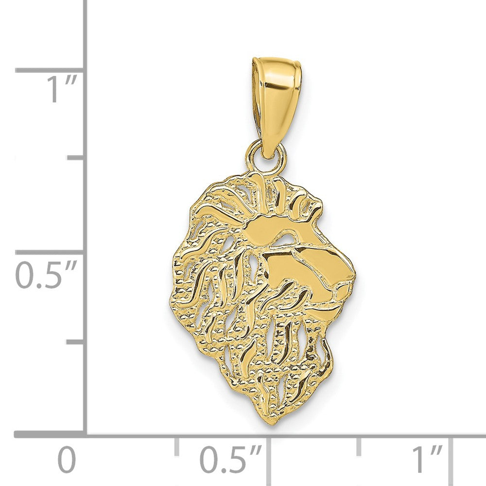 10K Lion Head Pendant-10D4225