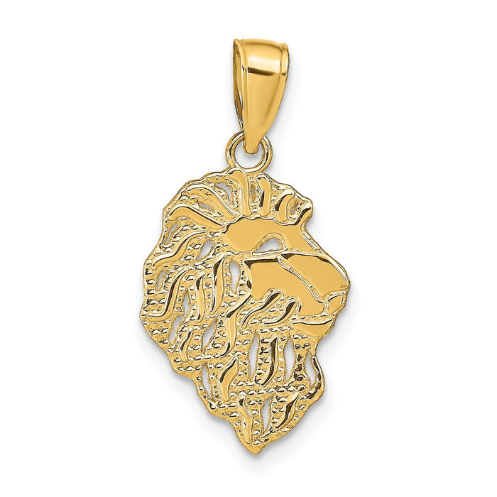 10K Lion Head Pendant-10D4225