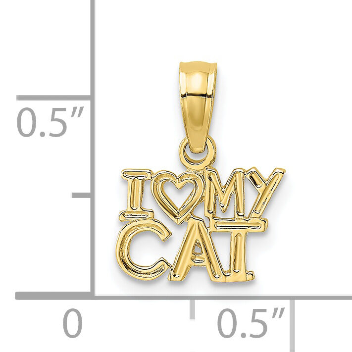10k I HEART MY CAT Charm-10D4233