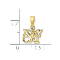 10k I HEART MY CAT Charm-10D4233