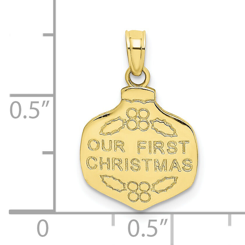 10K OUR FIRST CHRISTMAS Ornament Pendant-10D4242