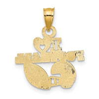 10K I HEART FOOTBALL Charm-10D4294