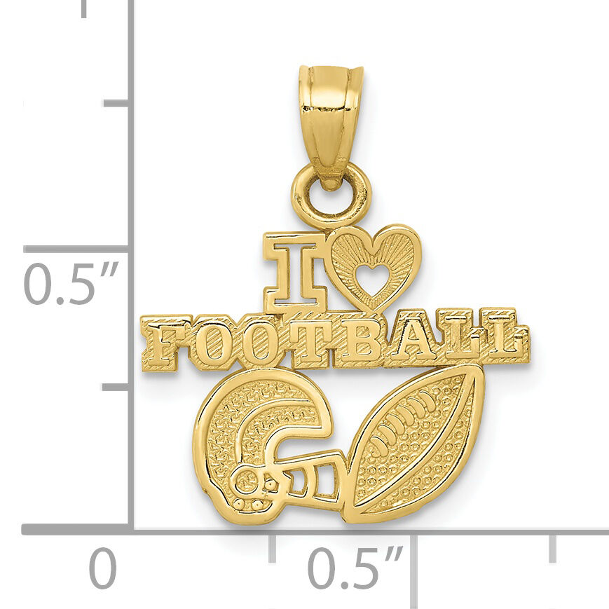 10K I HEART FOOTBALL Charm-10D4294