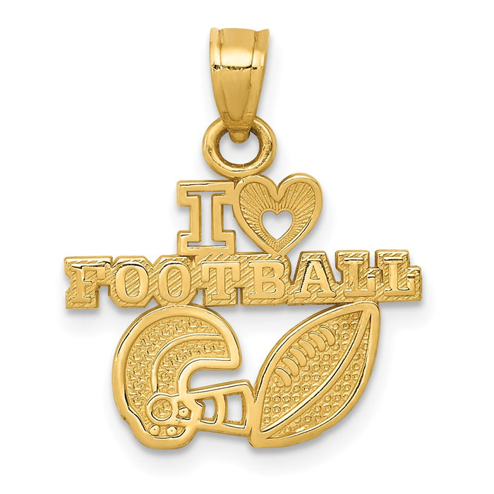 10K I HEART FOOTBALL Charm-10D4294