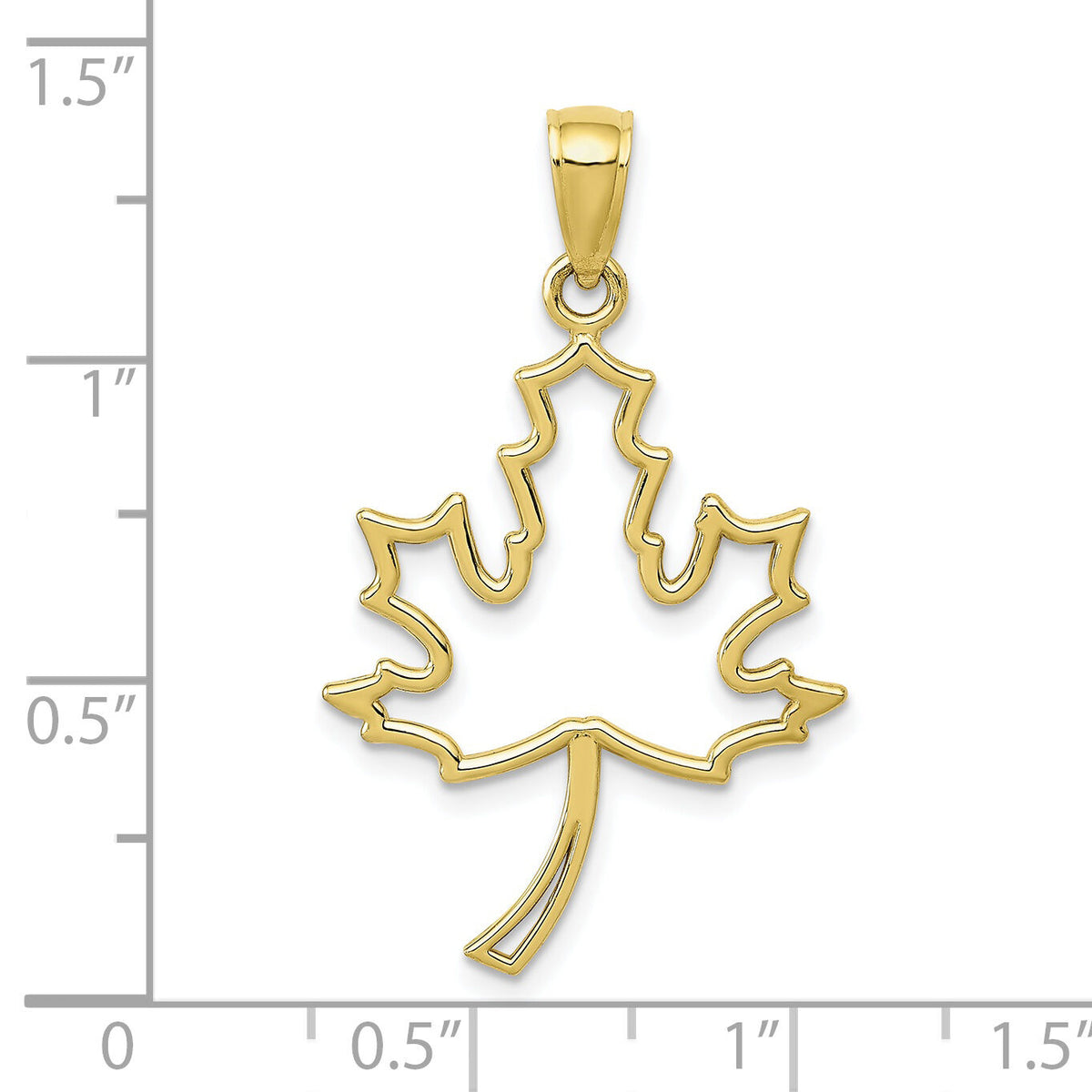 10k Maple Leaf Pendant-10D4375
