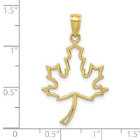 10k Maple Leaf Pendant-10D4375