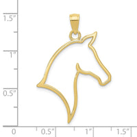 10k Horse Head Pendant-10D4384