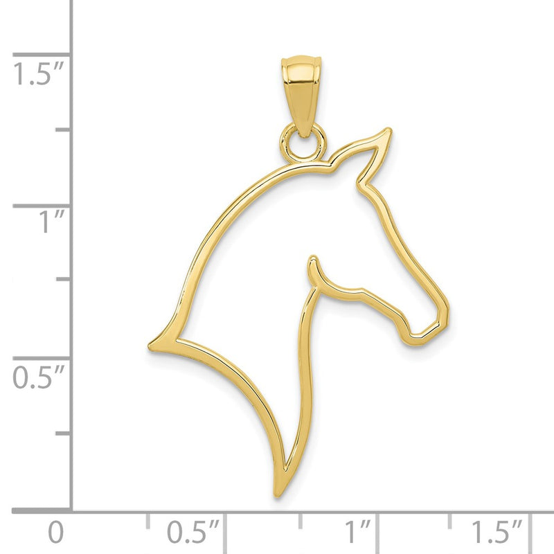 10k Horse Head Pendant-10D4384