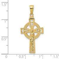 10k Polished Celtic Crucifix Pendant-10D4419