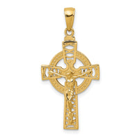 10k Polished Celtic Crucifix Pendant-10D4419