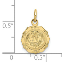10k Baptism Spanish Recuerdo Del Bautismo on Back Charm-10D535