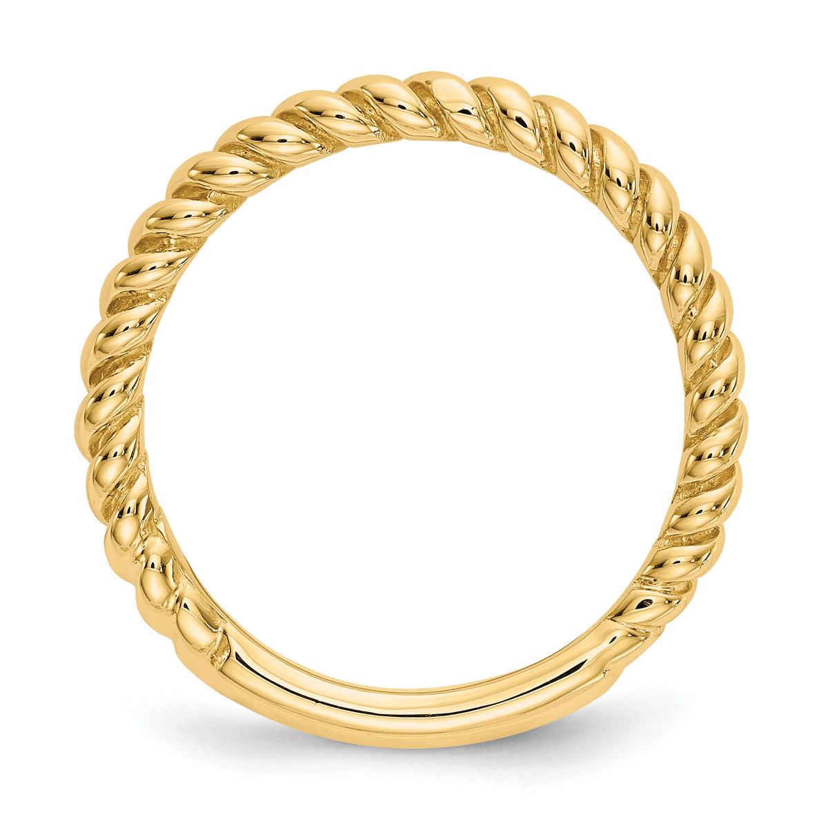 10K Polished Twisted Band-10D908