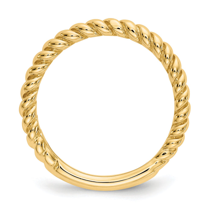 10K Polished Twisted Band-10D908