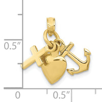 10K Faith, Hope and Charity Charm-10D988
