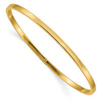 10k 3mm Polished Square Tube Slip-on Bangle-10DB472